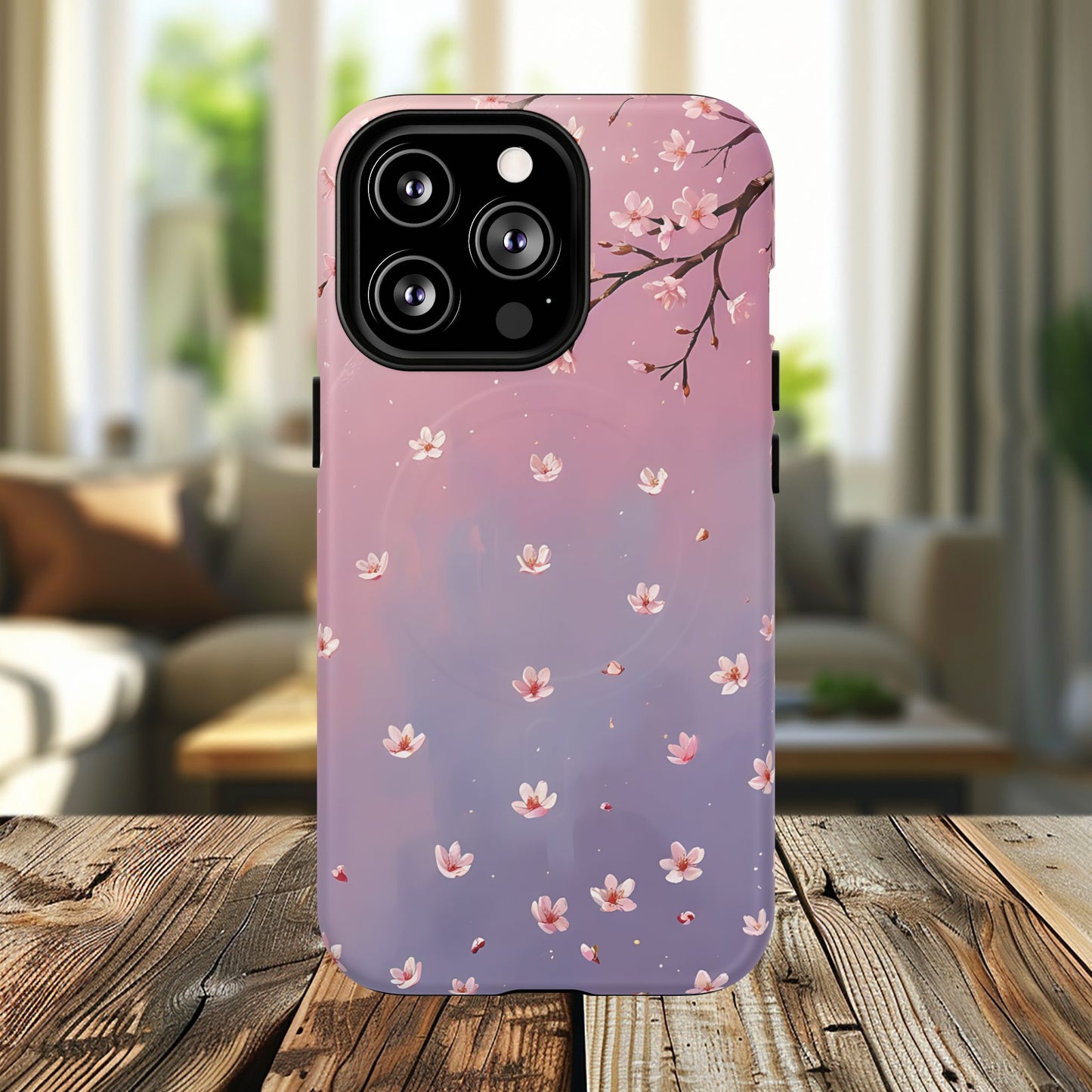 Tiny Cherry Blossom Floral Tough Magnetic Phone Cases, Durable Phone Cover, Floral Design Case, iPhone Protector, Cute Gift for Her