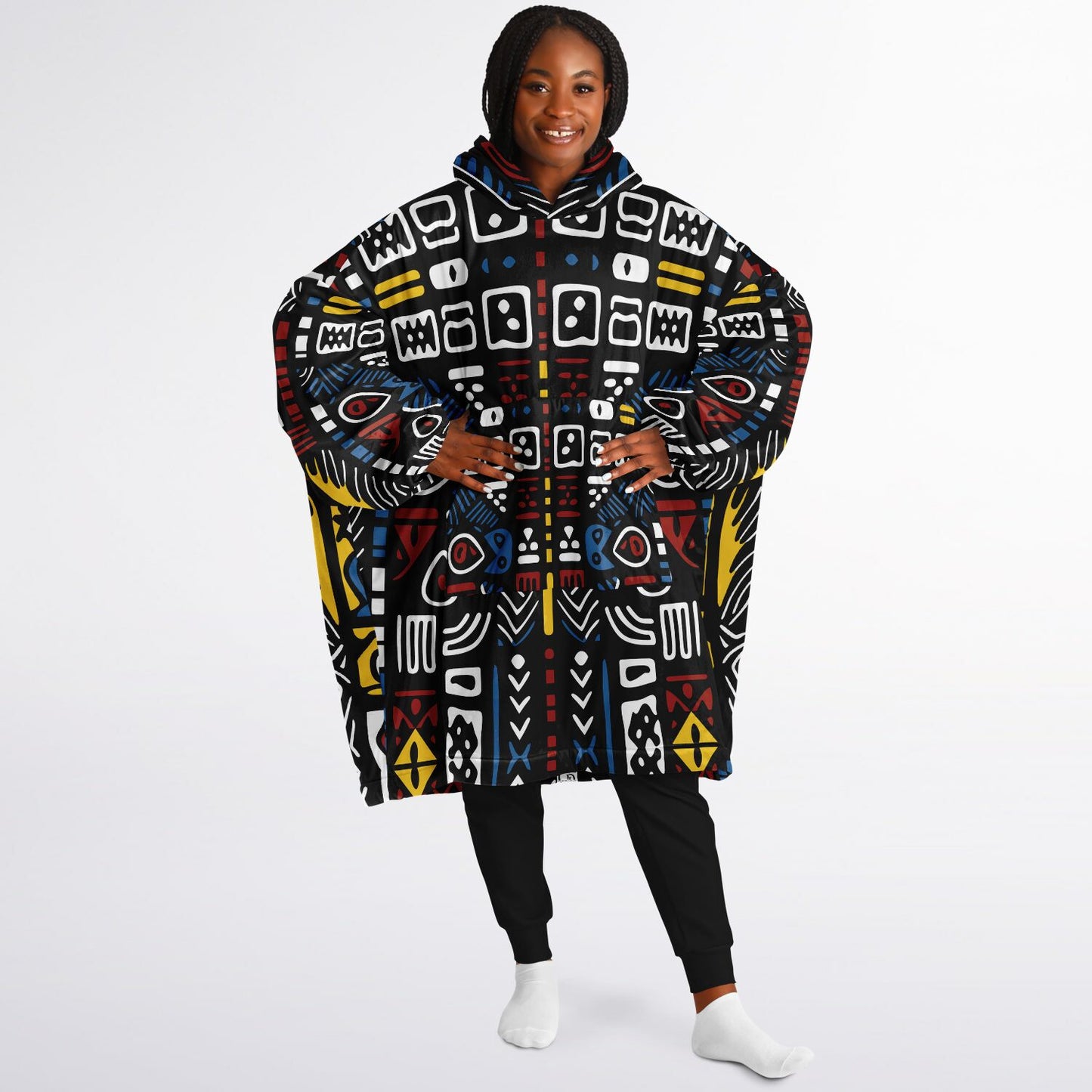 Geometric Harmony Snug Hoodie - AOP