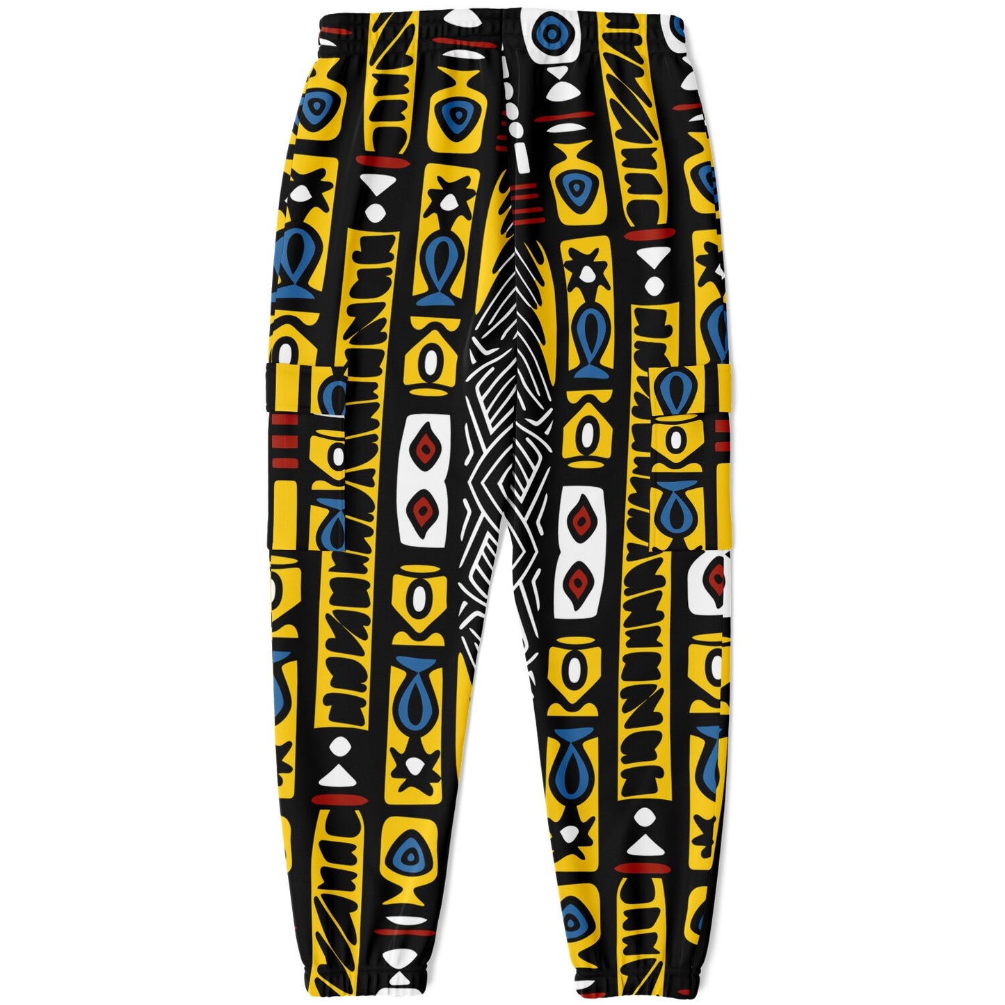 Geometric Harmony Athletic Cargo Sweatpants - AOP