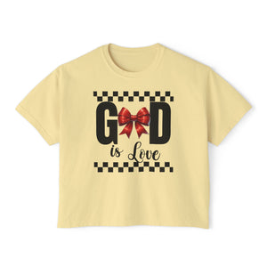 GOD is LOVE Women's Comfort Colors Boxy Tee