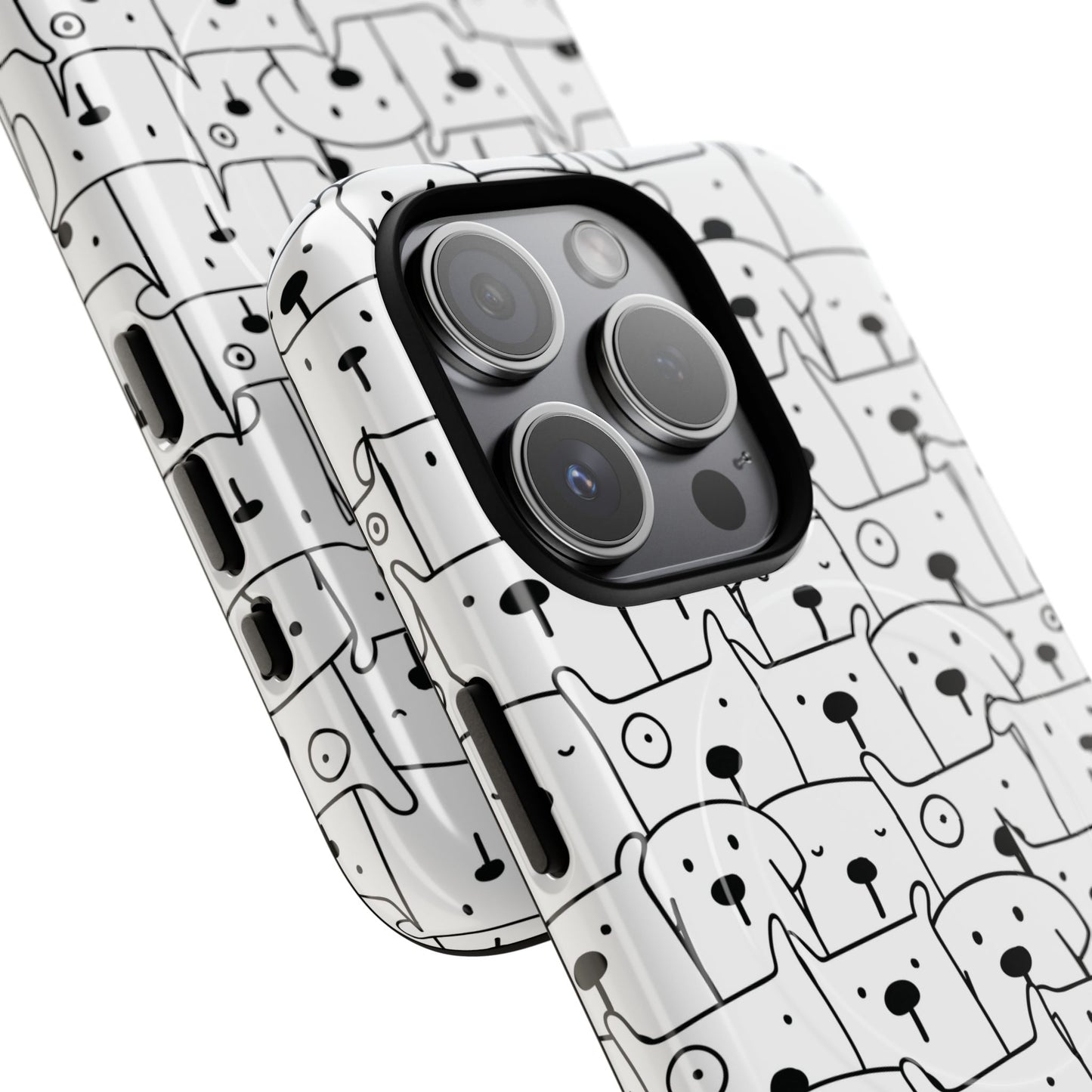 Cute Woof Line-Up iPhone Case, Tough Magnetic Case for Pet Lovers, Stylish Phone Accessory, Gift for Dog Owners, Protective Pet Case