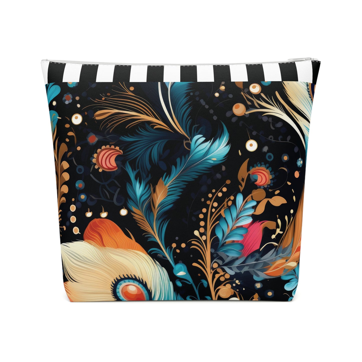 Ethereal Feathers Cotton Cosmetic Bag