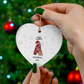 Personalized Initial Candy Cane ''A'' Ceramic Ornament- 4 shapes