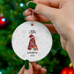 Personalized Initial Candy Cane ''A'' Ceramic Ornament- 4 shapes