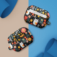 Whimsical Feline Garden AirPod Cases (AOP)