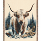 Highland Cow Tapestry Woven Blanket