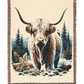 Highland Cow Tapestry Woven Blanket