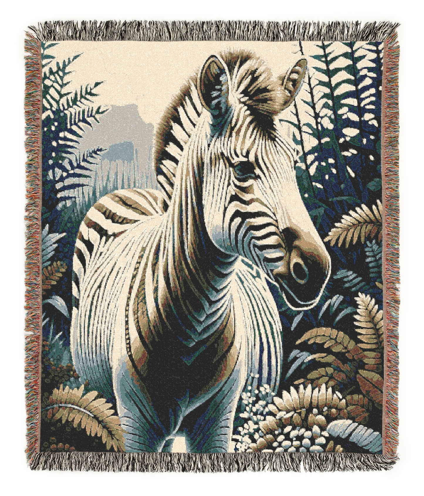 Zebra IllustrationTapestry Woven Blanket