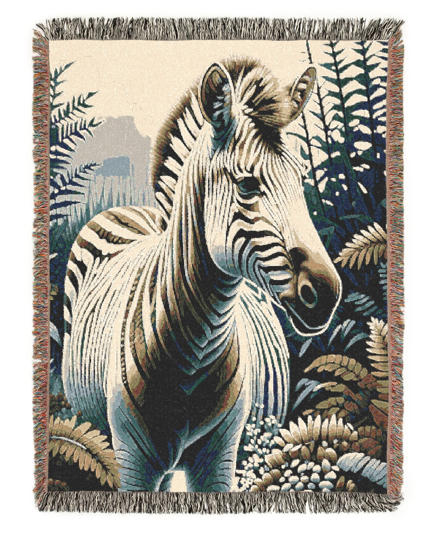 Zebra IllustrationTapestry Woven Blanket