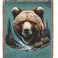 A Bear IllustrationTapestry Woven Blanket