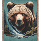 A Bear IllustrationTapestry Woven Blanket