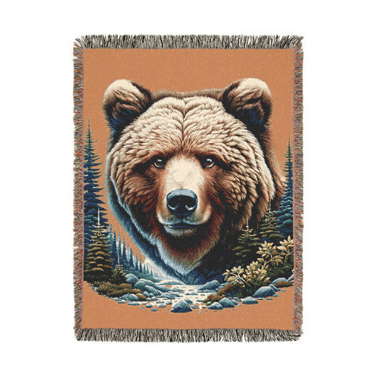 Copy of A Bear IllustrationTapestry Woven Blanket