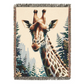 Giraffe Illustration Tapestry Woven Blanket