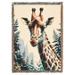 Giraffe Illustration Tapestry Woven Blanket