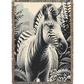 Zebra Illustration Tapestry Woven Blanket