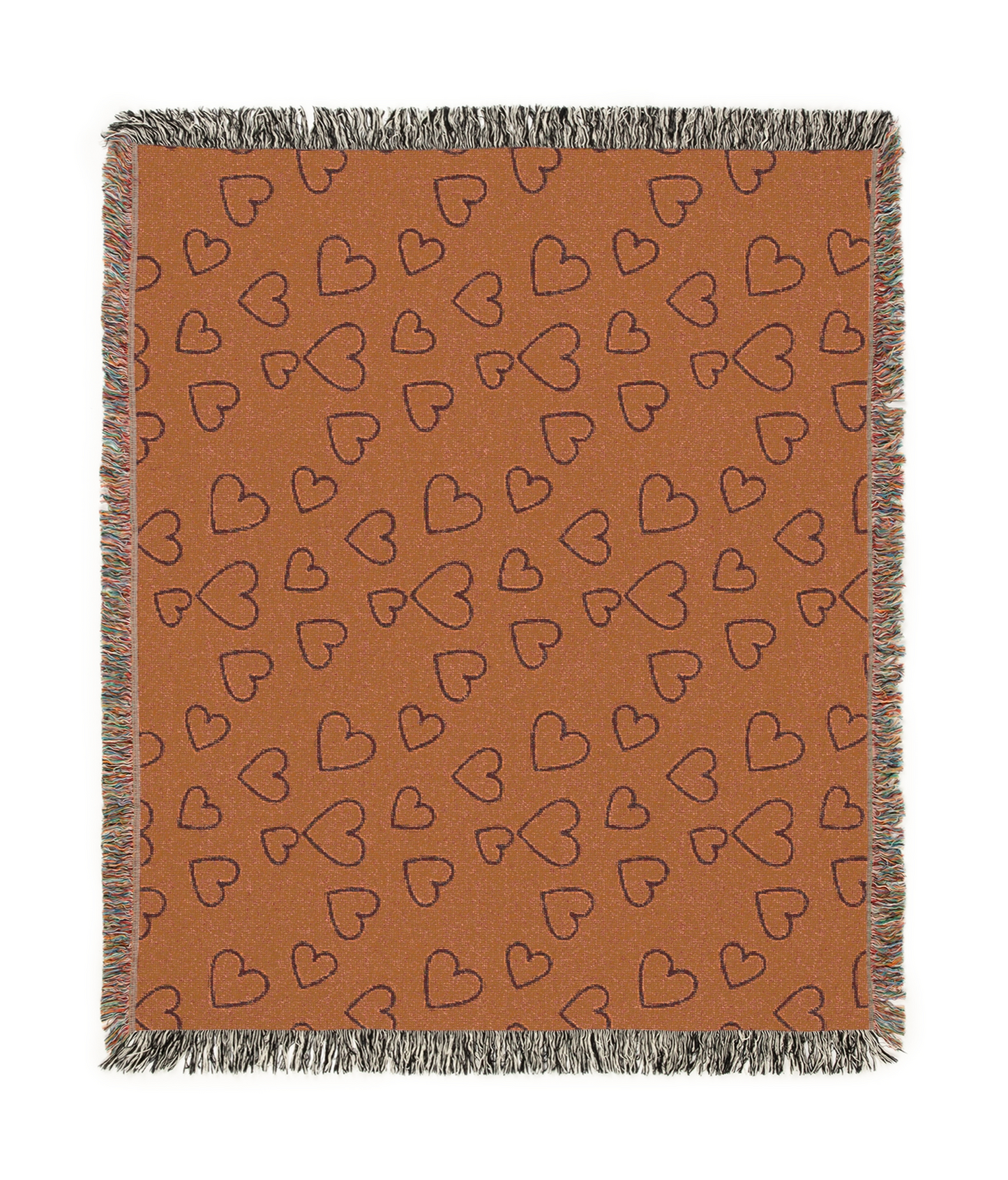 Hearts Illustration Tapestry Woven Blanket