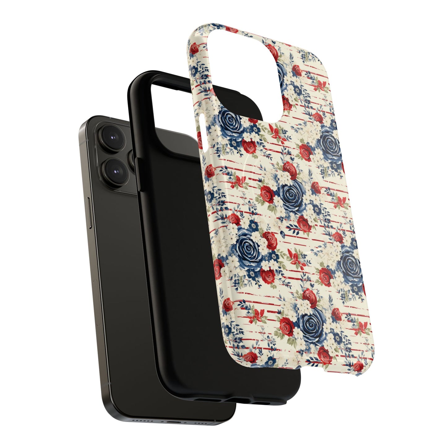 Rose & Glory Tough iPhone Magnetic Case, Vibrant Protective Cover, Stylish Gift for Her, Floral Design, iPhone Accessories, Anniversary Gift