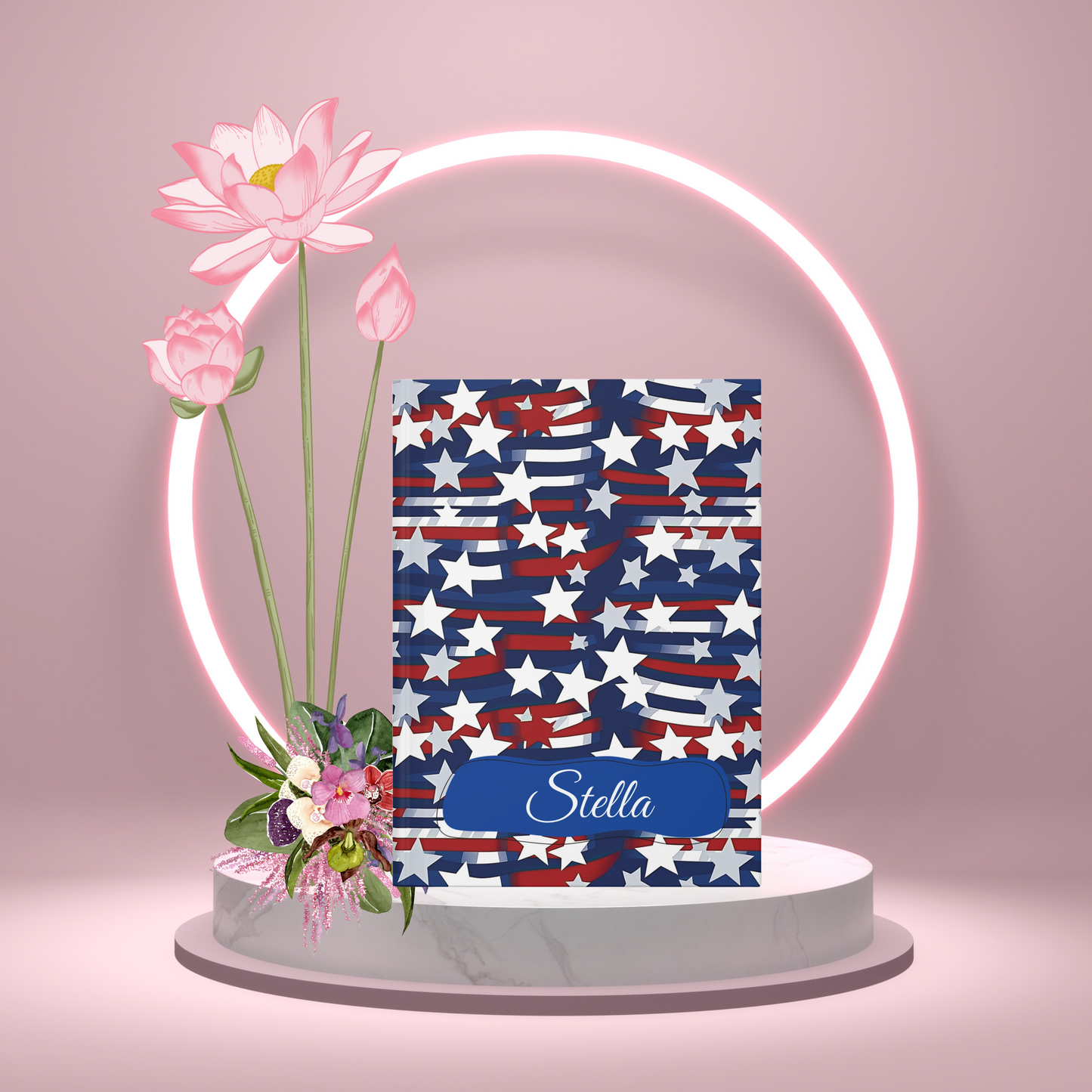 Patriotic Waves Hardcover Journal (PY)