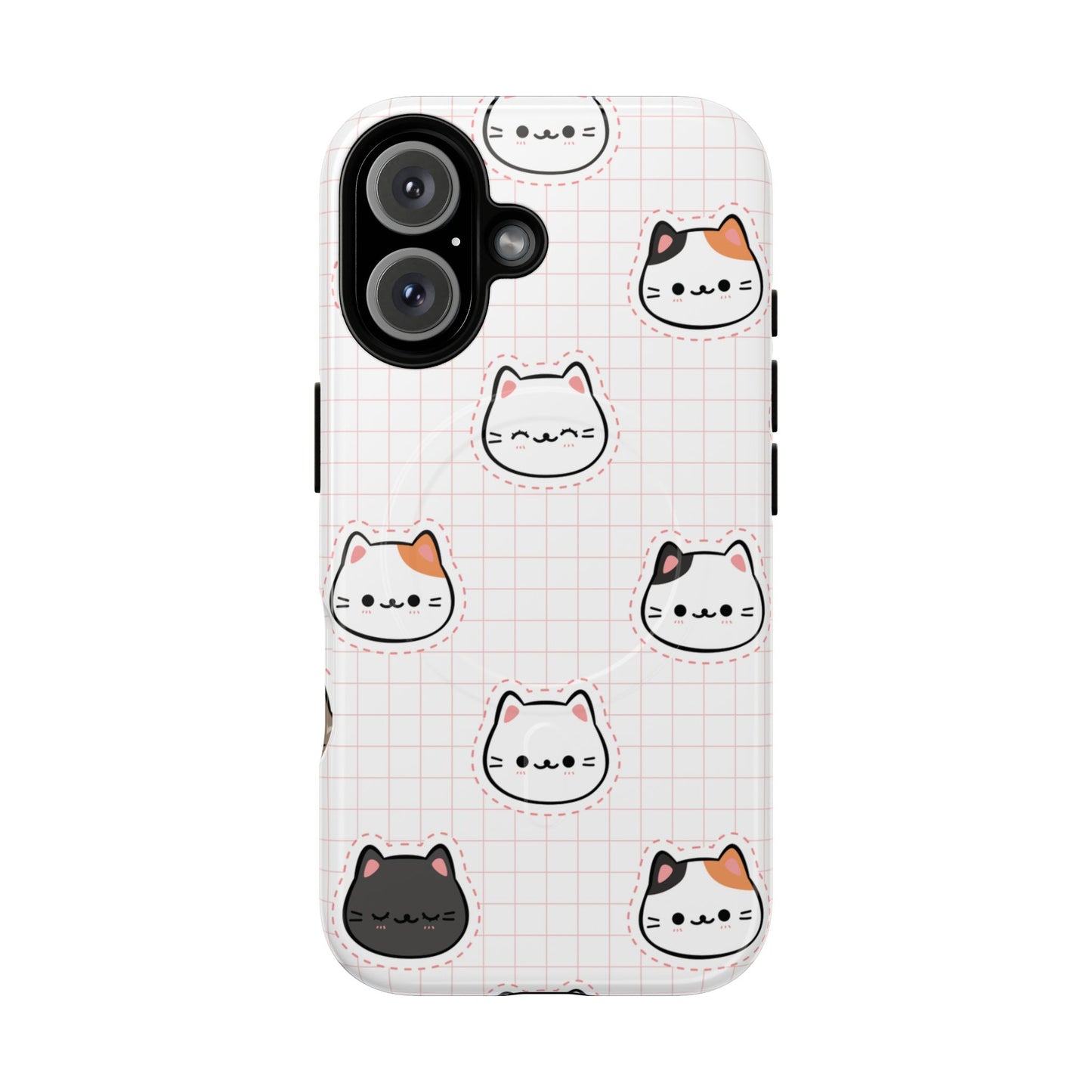 Cute Cat Tough Magnetic Case, iPhone Cover, Cat Lover Gift, Cute Cat Accessories, Pet-Themed iPhone Case