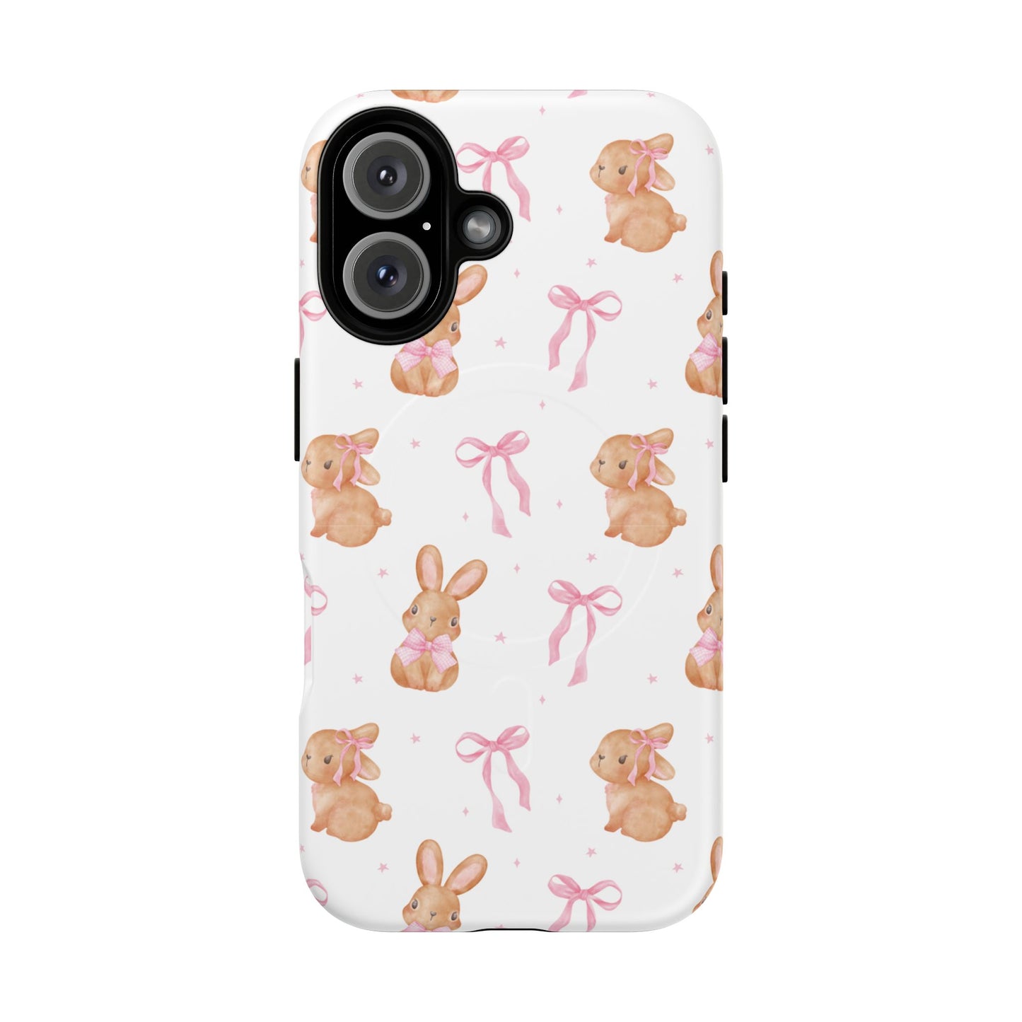 Personalized Bunny iPhone Case - Cute Animal Design, Tough MagSafe® Magnetic Case, Easter Gift, Spring Aesthetic, Kids Accessories