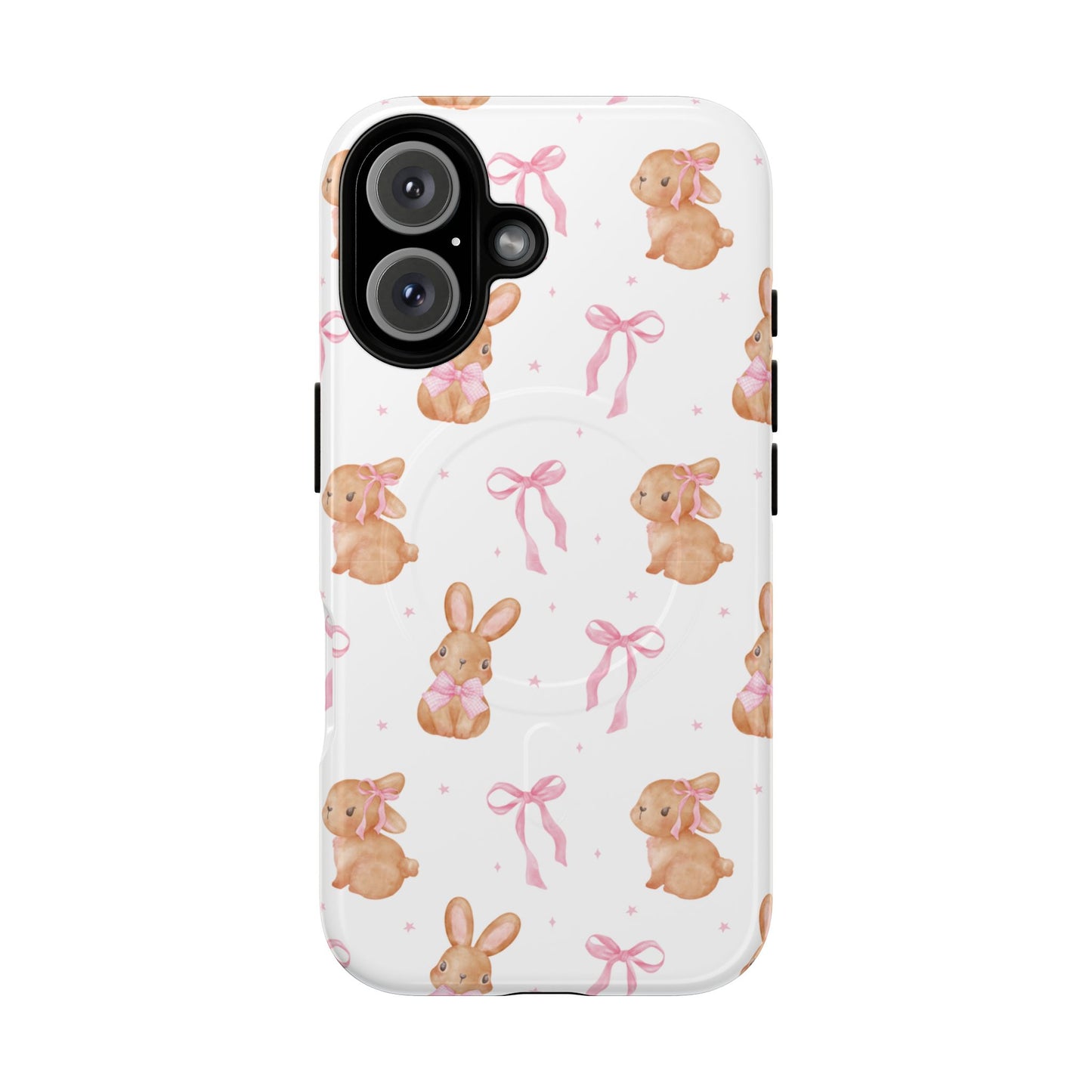 Personalized Bunny iPhone Case - Cute Animal Design, Tough MagSafe® Magnetic Case, Easter Gift, Spring Aesthetic, Kids Accessories