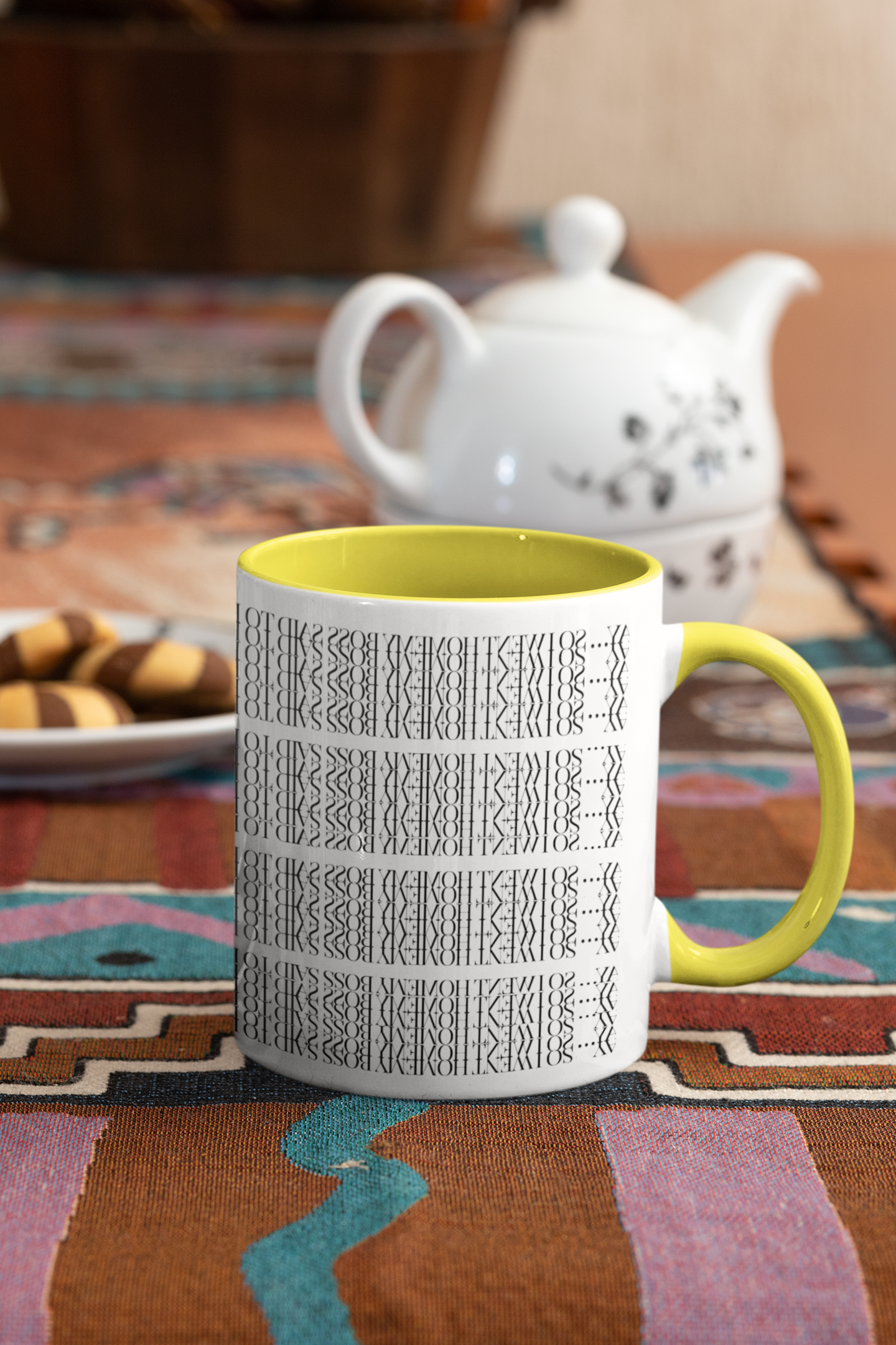 Two Tone Funny Hidden Message Mug - “My Boss said to have a good day… so I went home.”- Viral Optical Illusion Mug - Secret Sarcastic Work Message - Dishwasher Safe, Unique Gifts for Coffee Lovers, Home & Office Decor, Holiday Present.