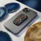 Personalized Phone Grip – Colorful Abstract Faces Design (Custom Name)