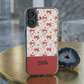 Personalized Rosette Coquette Floral Bow Clear iPhone, Samsung Cases — Custom Name Phone Cover