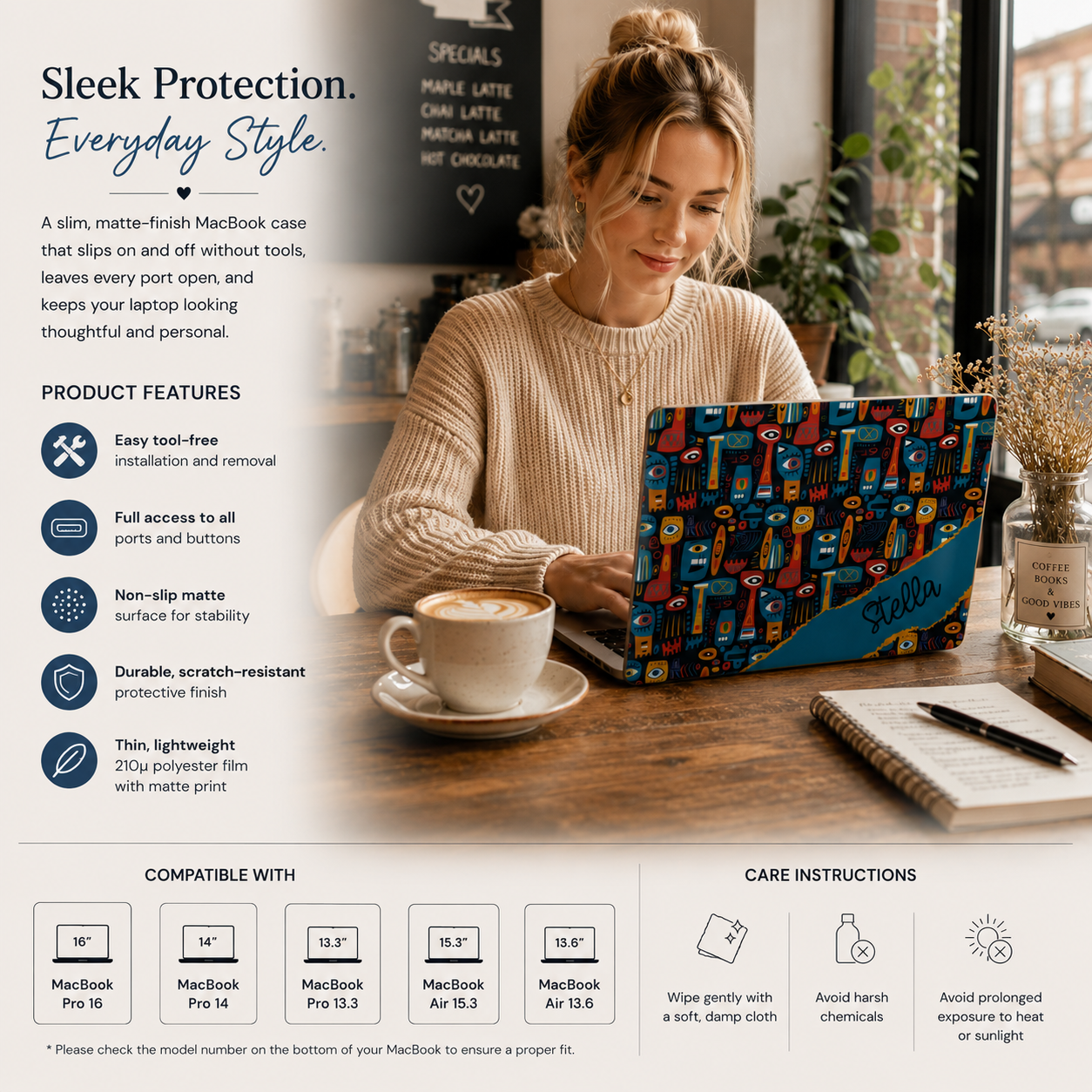 Personalized Colorful Abstract Totem Clear MacBook Case