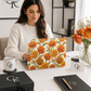 Stained Glass effect Marigold Flower Clear MacBook Cases