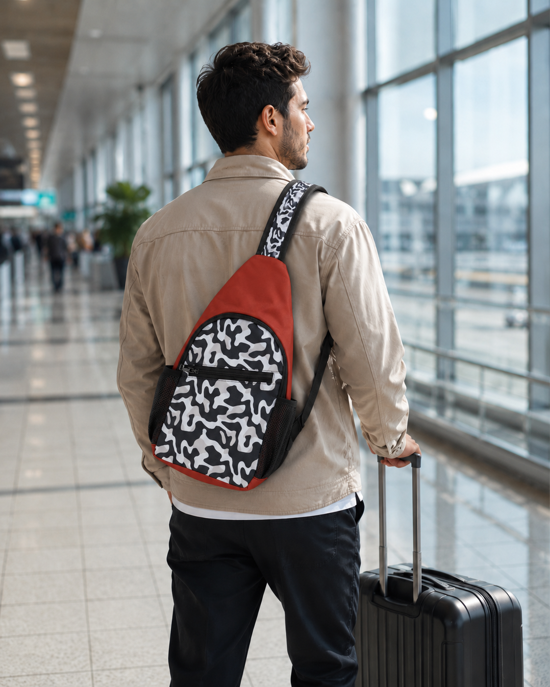 Urban Camo Chest Bag - Stylish Sling Backpack for Everyday Adventures, Cross Body Sling Bag, Chest Bag, Crossbody Backpack, Travel Bag.