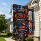 Patriotic "Happy 250th Birthday America" Outdoor Welcome Flag — 4th of July Celebration Garden Flag