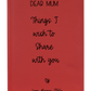 Personalized Dear Mum/Dad/Sister/Friend Engraved Vegan Leather Journal — "Things I Wish to Share with You" Memorial Gift