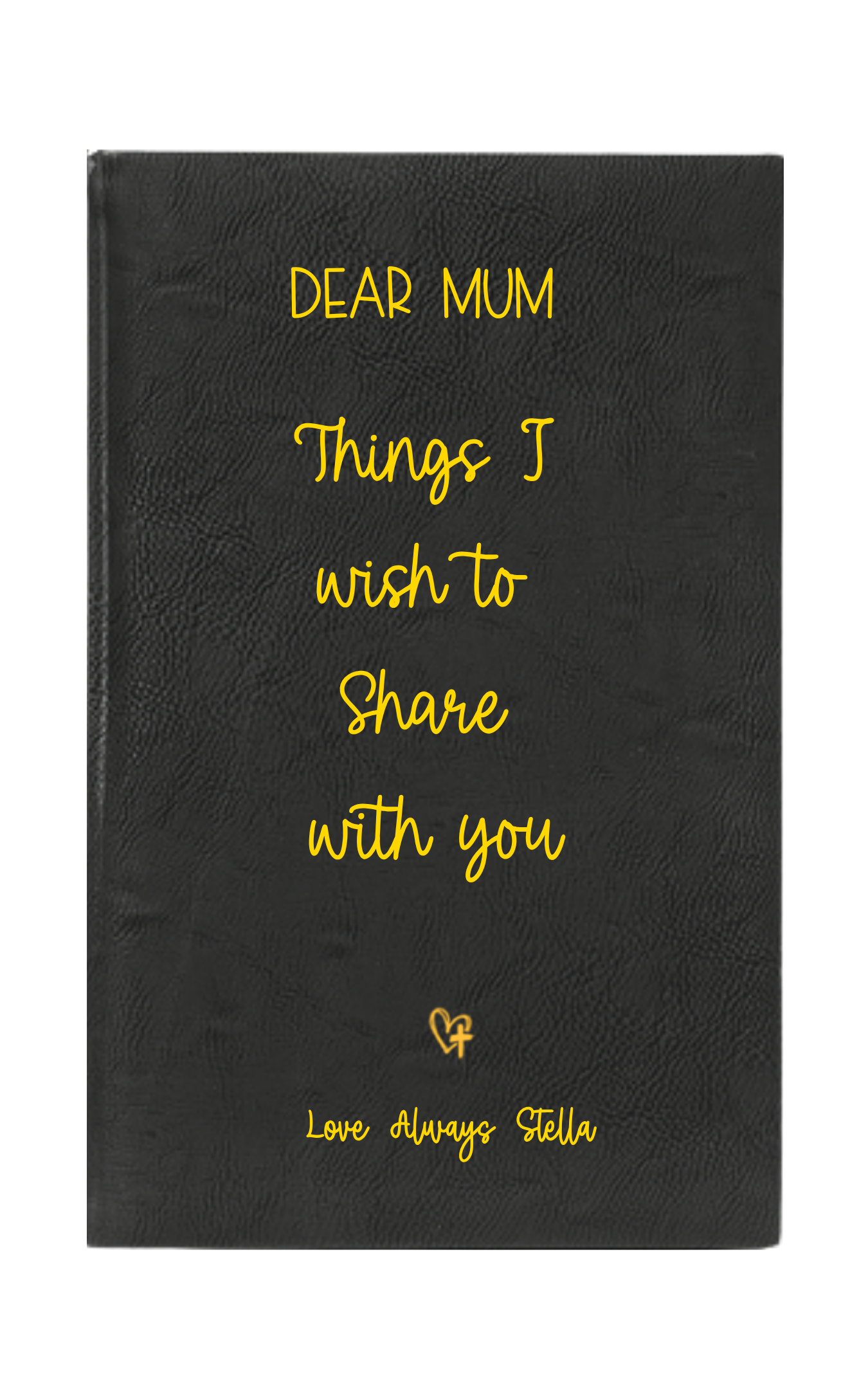 Personalized Dear Mum/Dad/Sister/Friend Engraved Vegan Leather Journal — "Things I Wish to Share with You" Memorial Gift