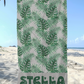 Tropical Bliss Grey Beach Towel