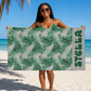 Tropical Bliss Grey Beach Towel