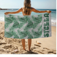 Tropical Bliss Grey Beach Towel