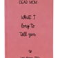 Personalized Dear Mum/Dad/Sister/Friend Engraved Vegan Leather Journal — "Things I Wish to Share with You" Memorial Gift