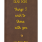 Personalized Dear Mum/Dad/Sister/Friend Engraved Vegan Leather Journal — "Things I Wish to Share with You" Memorial Gift