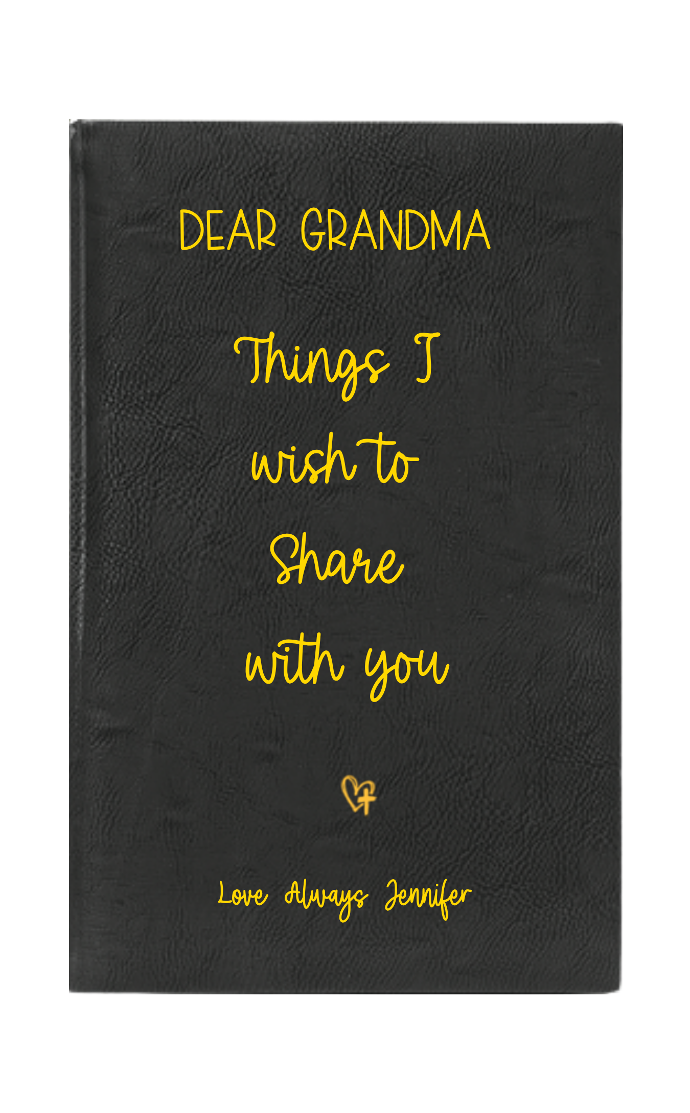 Personalized Dear Mum/Dad/Sister/Friend Engraved Vegan Leather Journal — "Things I Wish to Share with You" Memorial Gift