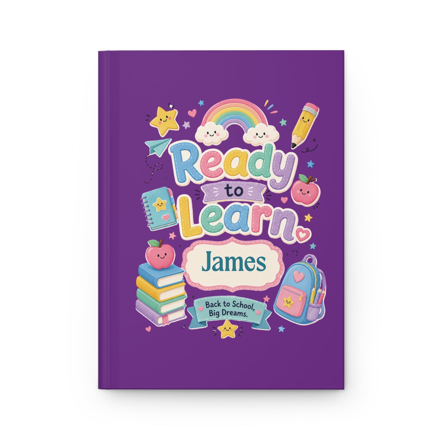 Back to School Big Dreams Personalised Hardback Notebook