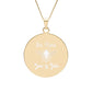 Round Bee Photo Pendant Necklace – “Be Mine” Engraved Gift