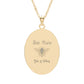 Bee Mine Oval Pendant Necklace — Personalized Bee Engraved Jewelry (Custom Name Option)