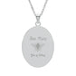 Bee Mine Oval Pendant Necklace — Personalized Bee Engraved Jewelry (Custom Name Option)