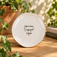 Personalized Engaged Elegant Ceramic Trinket Tray with Gold Edge- gift for wife/girlfriend.