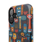 Personalized Colorful Abstract Faces Clear Impact-Resistant Case