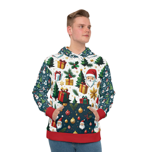 That Ugly Christmas Men's Hoodie with All-Over Print Design - Silky Smooth Polyester Fabric