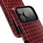 Tough Magnetic Phone Case - Red Plaid, Durable, Stylish Protection for iPhones, Gift for Outdoor Lovers, Unique Phone Cover