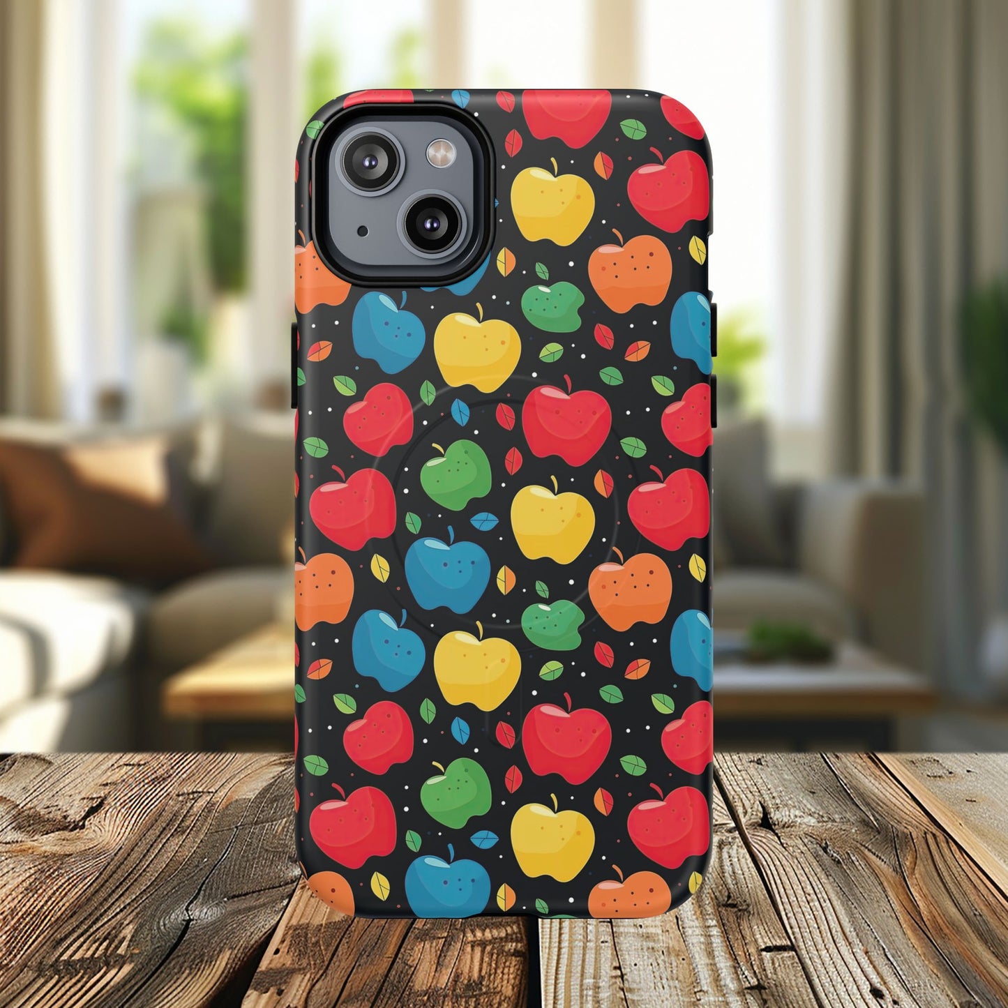 Apple Orchard Pop Magnetic iPhone Case, Tough iPhone Cover, Fun Cell iPhone Accessory, Gift for Kids, Gift for Teachers, Vibrant Tech Protection