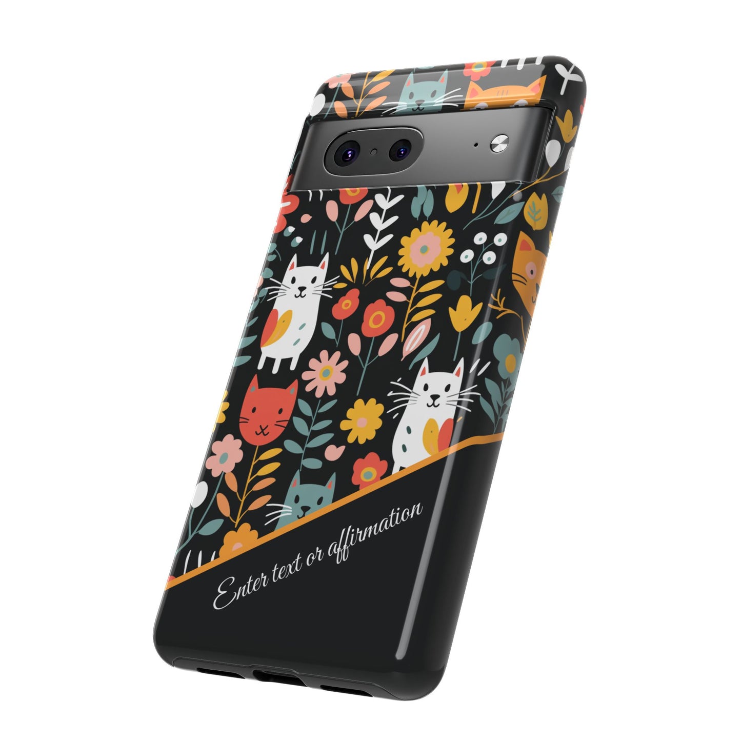 Personalized Whimsical Feline Garden Google and Samsung Tough Cases